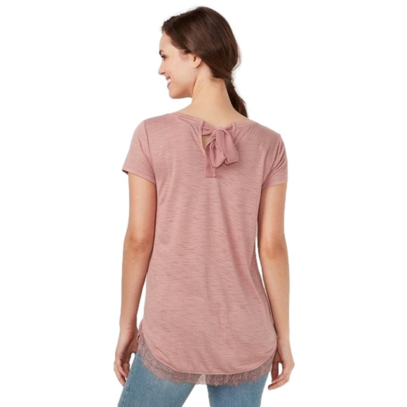 LC Lauren Conrad Bow Back Shirttail Tunic - Picture 1 of 10